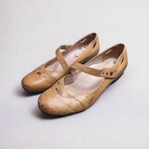 Abeo NIa Women's Mary Jane Comfort Shoes Brown Leather Size 9N Narrow